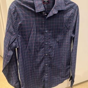 UNTUCKit - Men's Navy and Red Checkered Shirt